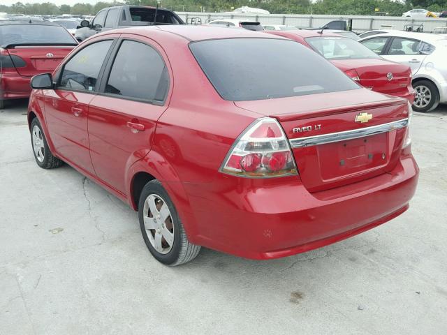 KL1TD5DE5AB047784 - 2010 CHEVROLET AVEO LS RED photo 3