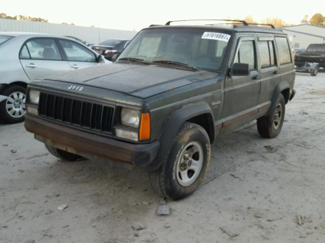 1J4FT68S7TL102709 - 1996 JEEP CHEROKEE S GREEN photo 2