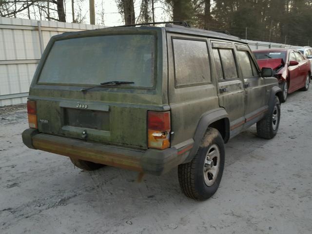 1J4FT68S7TL102709 - 1996 JEEP CHEROKEE S GREEN photo 4