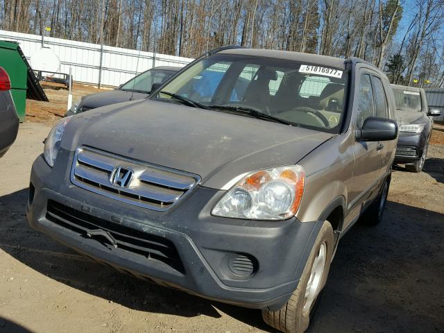 SHSRD68576U408013 - 2006 HONDA CR-V LX TAN photo 2