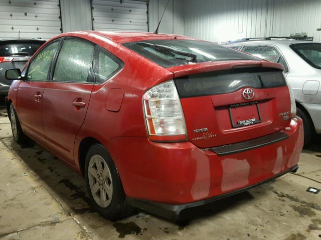 JTDKB20U677548555 - 2007 TOYOTA PRIUS RED photo 3