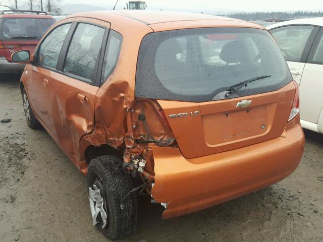 KL1TD66656B578051 - 2006 CHEVROLET AVEO BASE Narıncı foto 3