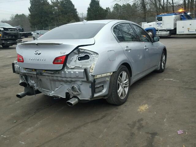 JN1CV6AP3CM933405 - 2012 INFINITI G37 BASE SILVER photo 4