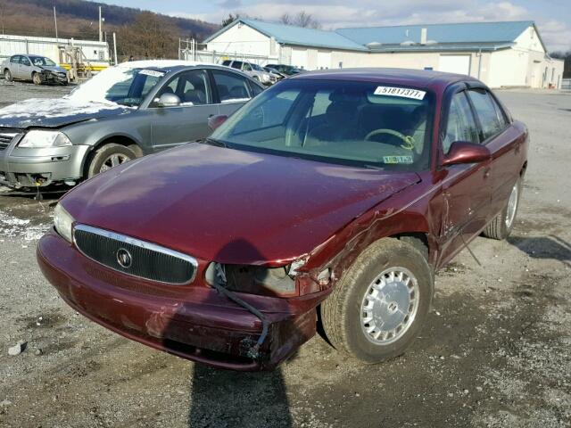 2G4WS52J8Y1165328 - 2000 BUICK CENTURY CU BURGUNDY photo 2