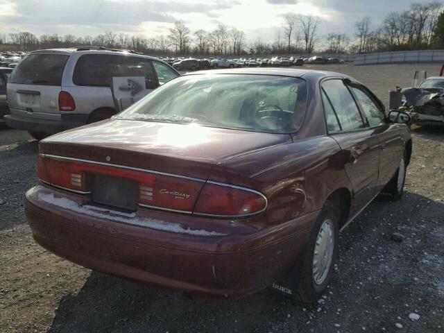 2G4WS52J8Y1165328 - 2000 BUICK CENTURY CU BURGUNDY photo 4