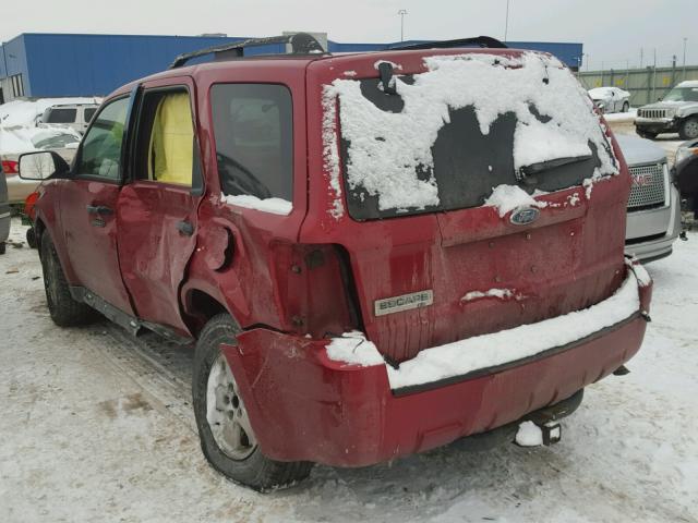 1FMCU03739KD07699 - 2009 FORD ESCAPE XLT RED photo 3