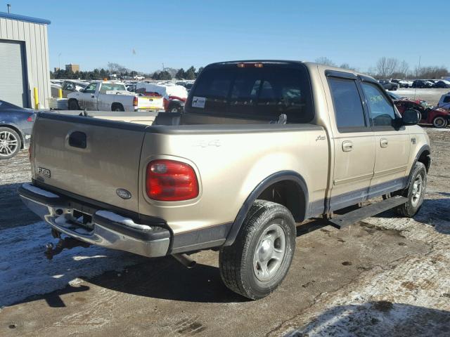 1FTRW08L01KE23686 - 2001 FORD F150 SUPER GOLD photo 4