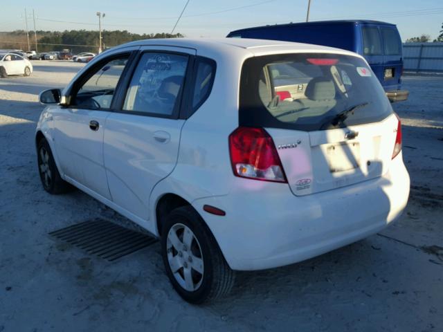 KL1TD66658B165288 - 2008 CHEVROLET AVEO BASE Beyaz fotoğraf 3