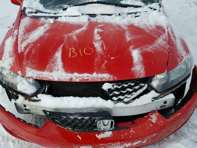 2HGFG12889H535280 - 2009 HONDA CIVIC EX RED photo 7