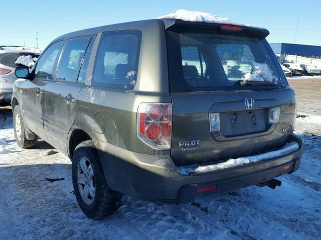 5FNYF18166B018579 - 2006 HONDA PILOT LX GREEN photo 3