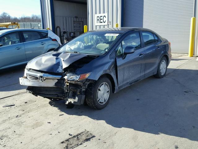 2HGFB2F69CH550651 - 2012 HONDA CIVIC HF GRAY photo 2