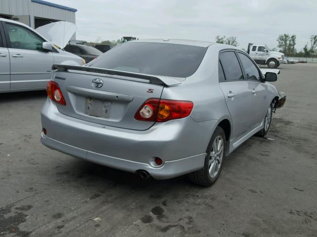 2T1BU4EE4AC451416 - 2010 TOYOTA COROLLA BA SILVER photo 4