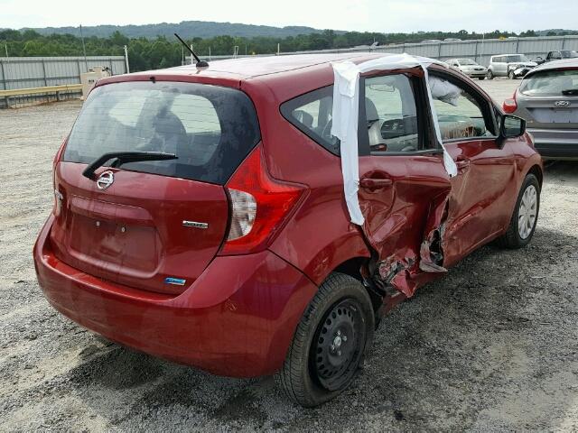 3N1CE2CP0FL420469 - 2015 NISSAN VERSA NOTE RED photo 4