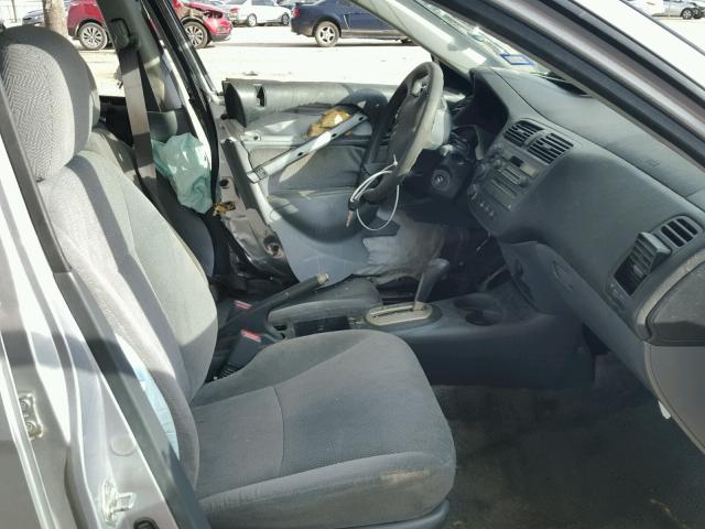 1HGES16571L023687 - 2001 HONDA CIVIC LX SILVER photo 5