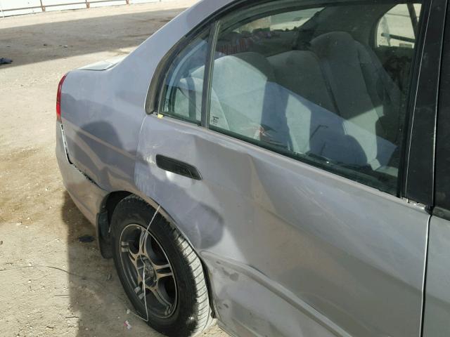 1HGES16571L023687 - 2001 HONDA CIVIC LX SILVER photo 9