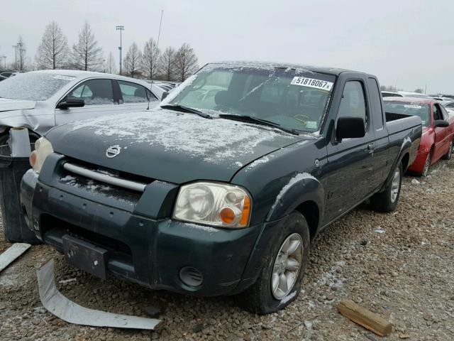 1N6DD26S52C304658 - 2002 NISSAN FRONTIER K GREEN photo 2