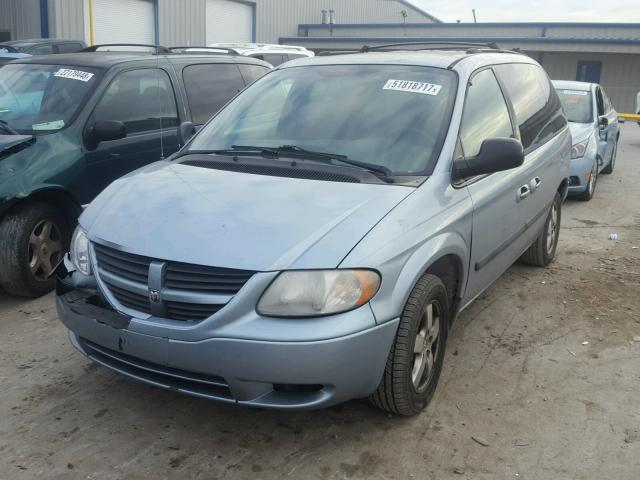 1D4GP45R35B124805 - 2005 DODGE CARAVAN SX BLUE photo 2