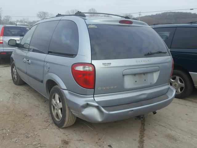 1D4GP45R35B124805 - 2005 DODGE CARAVAN SX BLUE photo 3