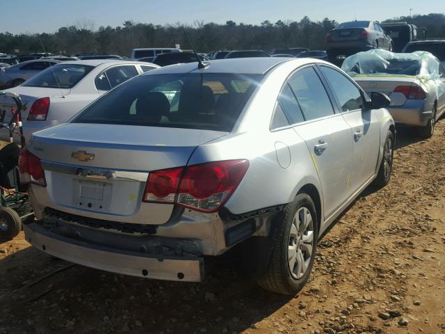 1G1PC5SH5C7310896 - 2012 CHEVROLET CRUZE LS SILVER photo 4