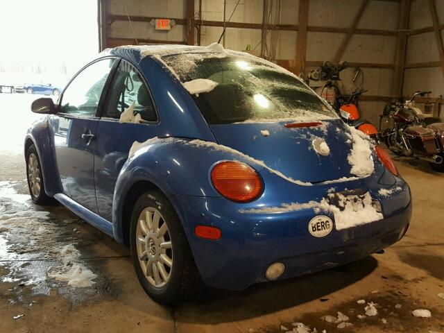 3VWCK21C24M403117 - 2004 VOLKSWAGEN NEW BEETLE BLUE photo 3