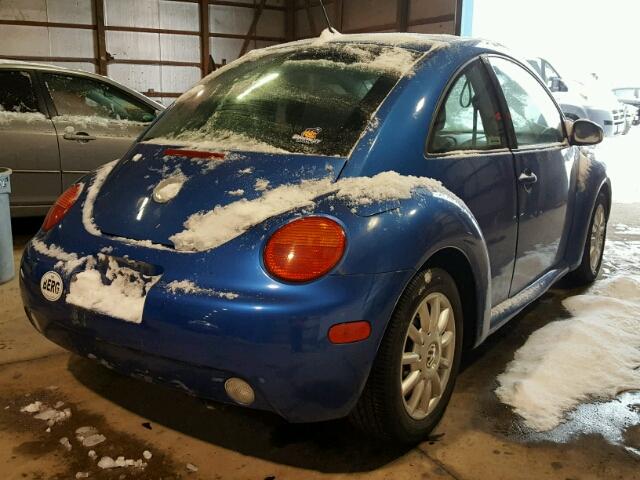 3VWCK21C24M403117 - 2004 VOLKSWAGEN NEW BEETLE BLUE photo 4