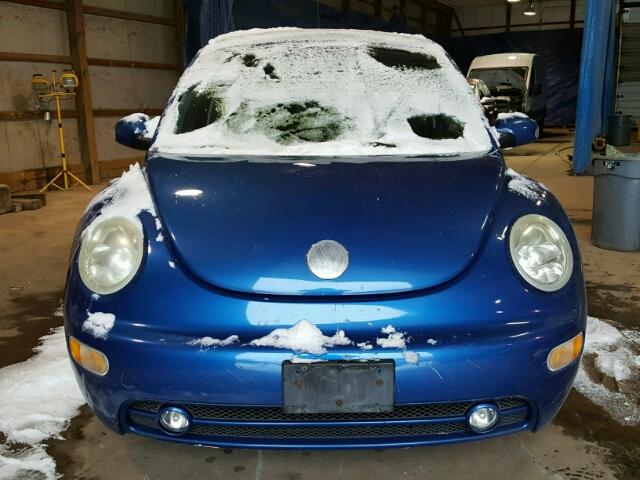 3VWCK21C24M403117 - 2004 VOLKSWAGEN NEW BEETLE BLUE photo 9