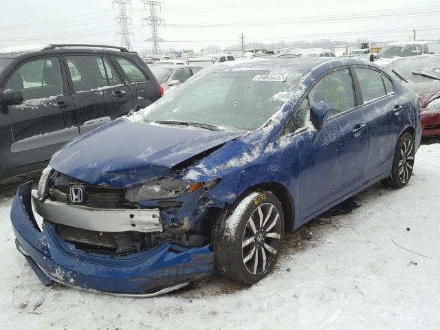 19XFB2F93FE026890 - 2015 HONDA CIVIC EXL BLUE photo 2