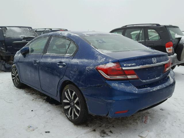 19XFB2F93FE026890 - 2015 HONDA CIVIC EXL BLUE photo 3