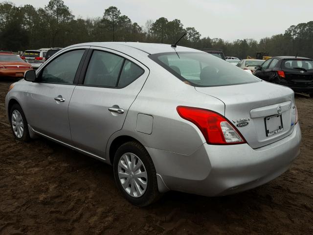 3N1CN7AP6CL864080 - 2012 NISSAN VERSA S SILVER photo 3