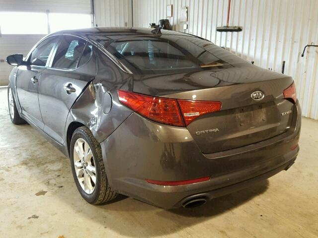 KNAGN4A65B5143166 - 2011 KIA OPTIMA EX BROWN photo 3