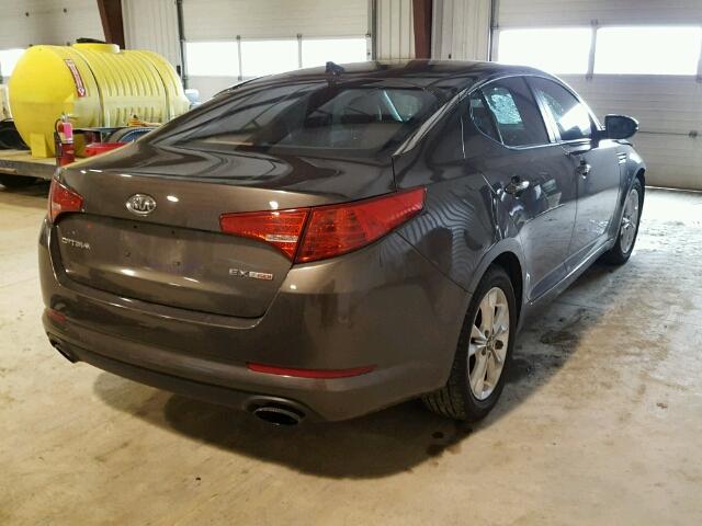 KNAGN4A65B5143166 - 2011 KIA OPTIMA EX BROWN photo 4