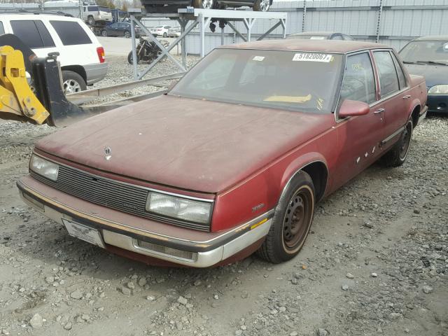 1G4HP54C6KH483462 - 1989 BUICK LESABRE CU BURGUNDY photo 2