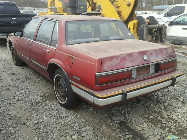 1G4HP54C6KH483462 - 1989 BUICK LESABRE CU BURGUNDY photo 3