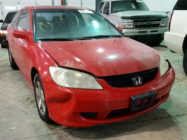 1HGEM22945L077382 - 2005 HONDA CIVIC EX RED photo 1