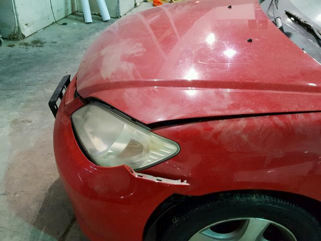 1HGEM22945L077382 - 2005 HONDA CIVIC EX RED photo 9