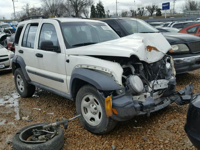 1J4GL48K67W543177 - 2007 JEEP LIBERTY SP WHITE photo 1