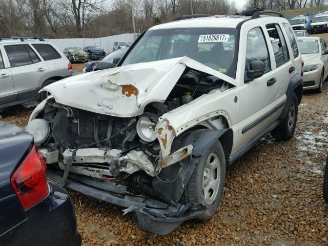 1J4GL48K67W543177 - 2007 JEEP LIBERTY SP WHITE photo 2