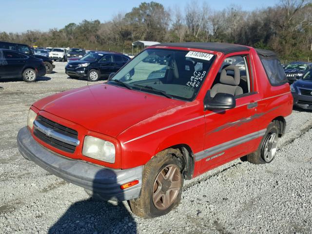 2CNBE18C926907866 - 2002 CHEVROLET TRACKER RED photo 2