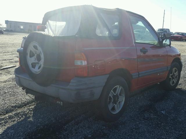 2CNBE18C926907866 - 2002 CHEVROLET TRACKER RED photo 4