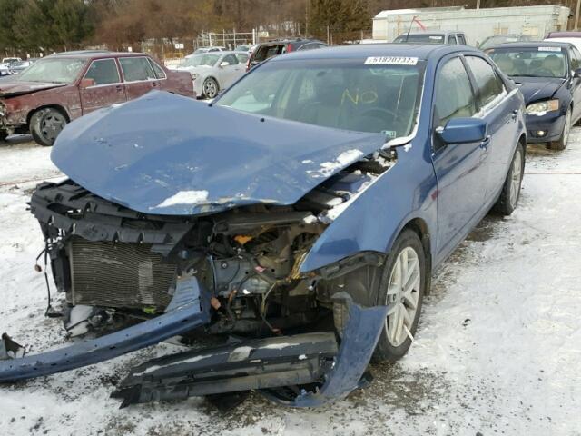 3FAHP0JA1AR167853 - 2010 FORD FUSION SEL BLUE photo 2