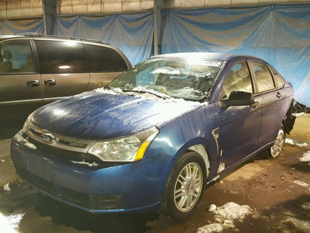 1FAHP35N58W283000 - 2008 FORD FOCUS SE BLUE photo 2