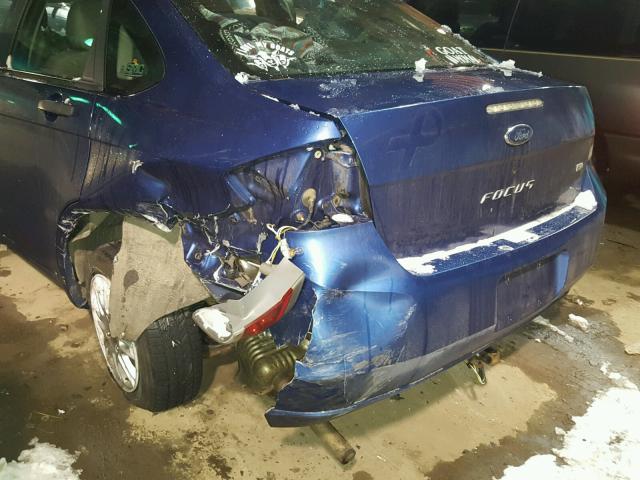 1FAHP35N58W283000 - 2008 FORD FOCUS SE BLUE photo 9