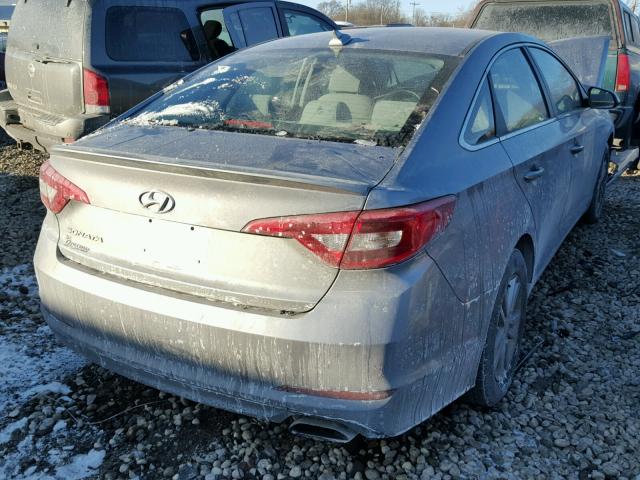 5NPE24AF1HH453911 - 2017 HYUNDAI SONATA SE GRAY photo 4