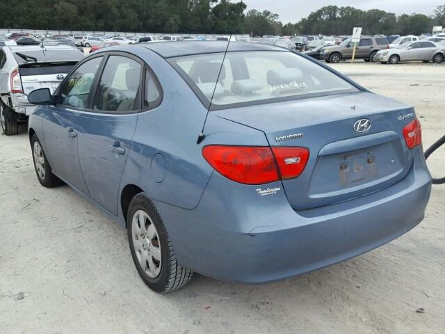 KMHDU46D87U099575 - 2007 HYUNDAI ELANTRA GL BLUE photo 3