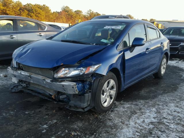 2HGFB2F57DH584533 - 2013 HONDA CIVIC LX BLUE photo 2