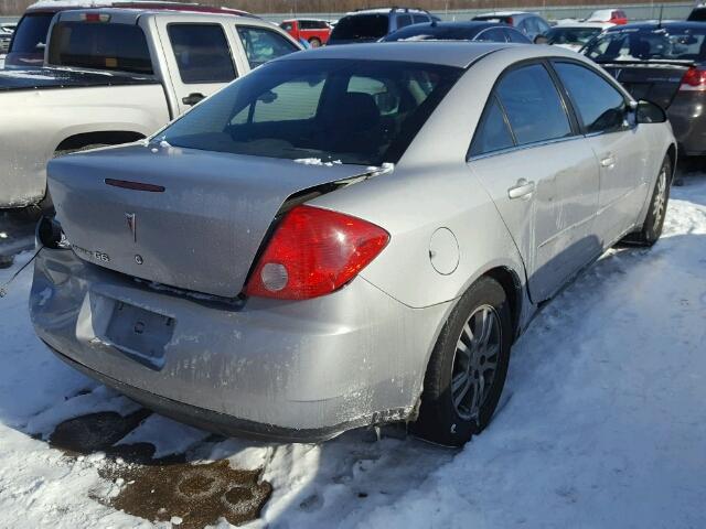 1G2ZF55B864258608 - 2006 PONTIAC G6 SE SILVER photo 4