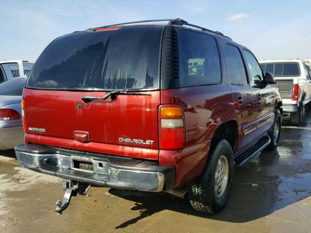 1GNEC13T83R233785 - 2003 CHEVROLET TAHOE C150 MAROON photo 4