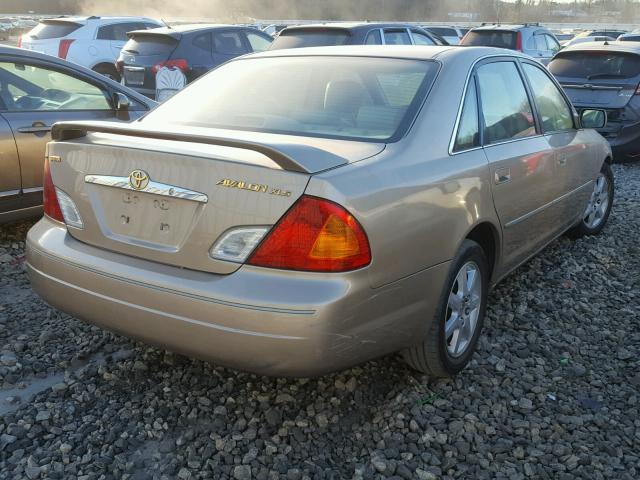 4T1BF28B82U227663 - 2002 TOYOTA AVALON XL GOLD photo 4