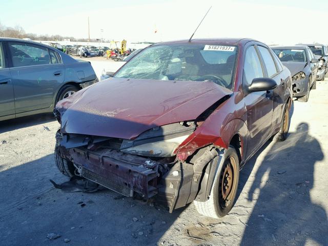 1FAFP34N67W233052 - 2007 FORD FOCUS ZX4 MAROON photo 2