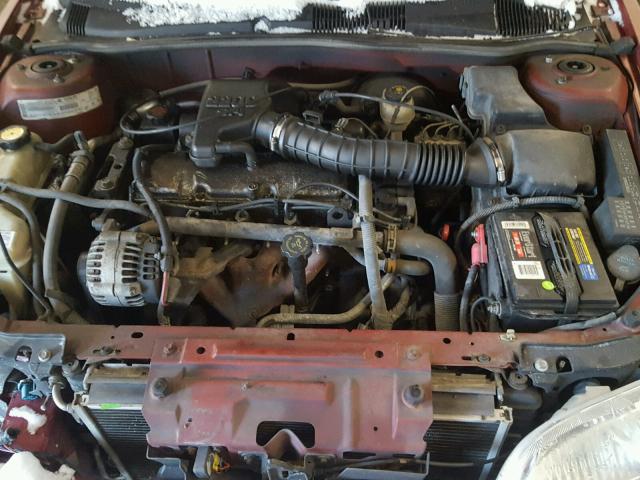 1G1JC1248Y7355866 - 2000 CHEVROLET CAVALIER RED photo 7